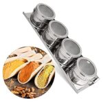 premium magnetic masala rack set for modern kitchen spice storage