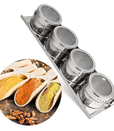 premium magnetic masala rack set for modern kitchen spice storage
