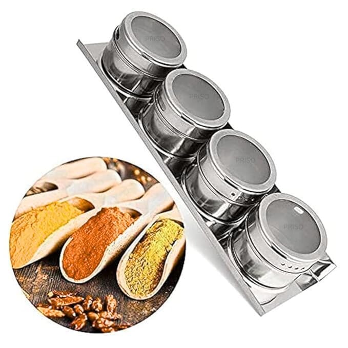 Premium Magnetic Masala Rack Set for Kitchen premium magnetic masala rack set for modern kitchen spice storage