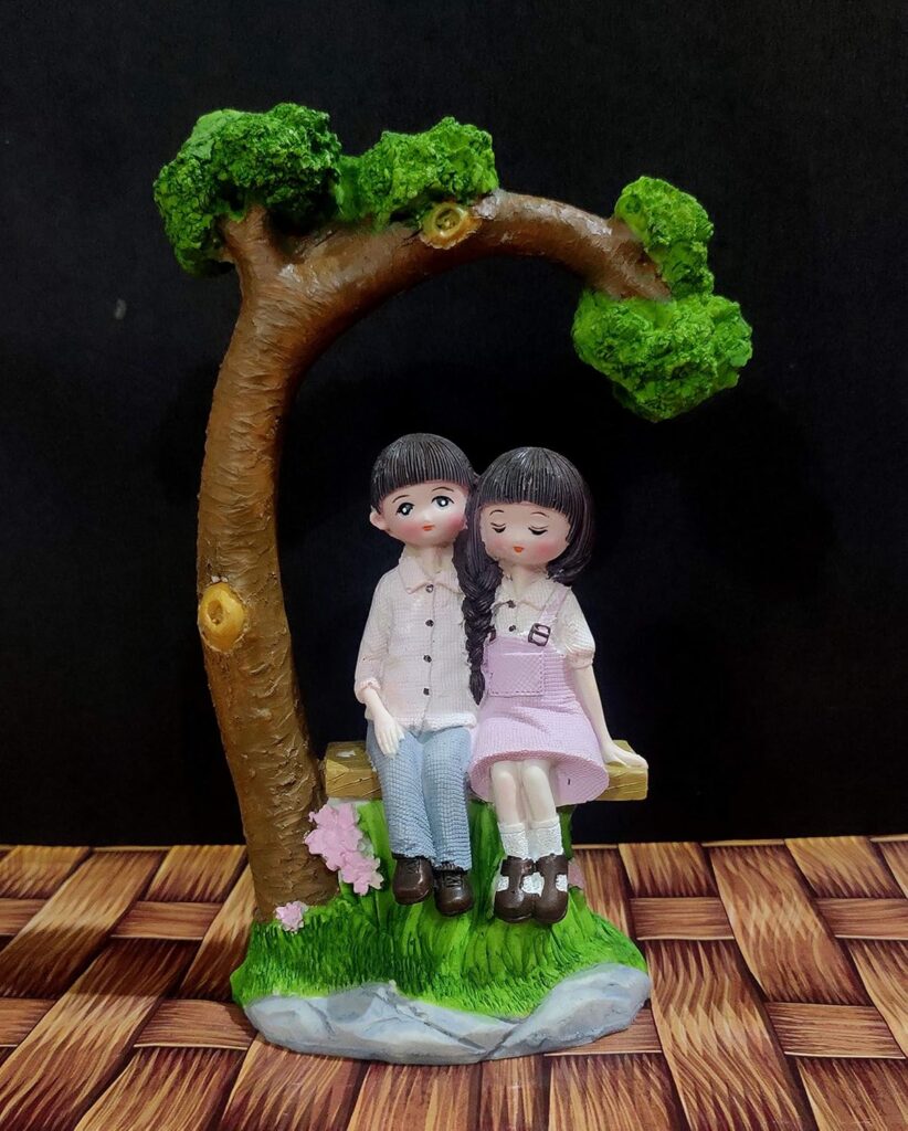 Cute loving couple figurine perfect for bedroom and romantic home décor