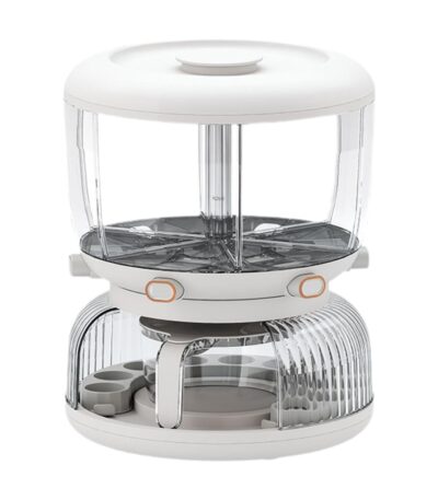 Airtight rice dispenser with 6 compartments for grains and pulses