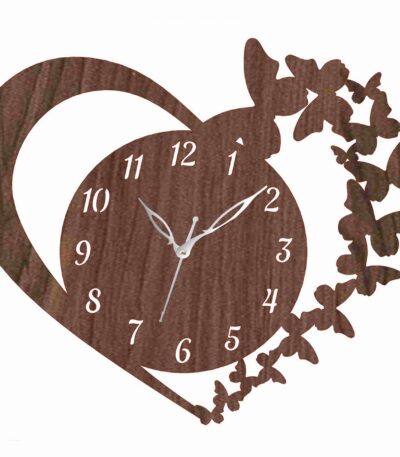Trendy Roman wooden wall clock with MDF carving and analog display