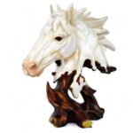 royal horse head polyresin statue for home decor