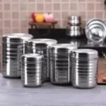 Airtight Stainless Steel Storage Containers – Set of 5
