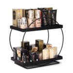 Two tier ring spice rack for organized kitchen countertop storage