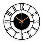 Unique metal wall clock with artistic design for modern home interiors