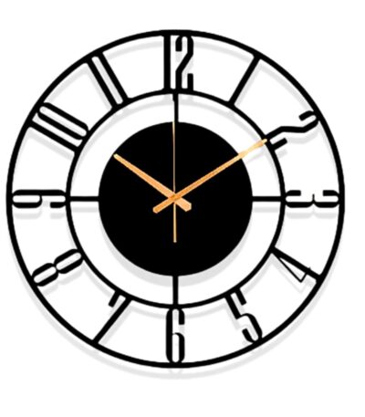 Unique metal wall clock with artistic design for modern home interiors