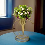 New Moon Vase Iron Pot modern black metal flower vase for living room décor