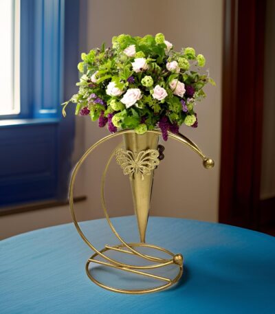 New Moon Vase Iron Pot modern black metal flower vase for living room décor