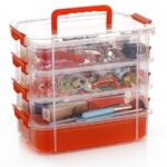 4-layer plastic storage box organiser for home and office