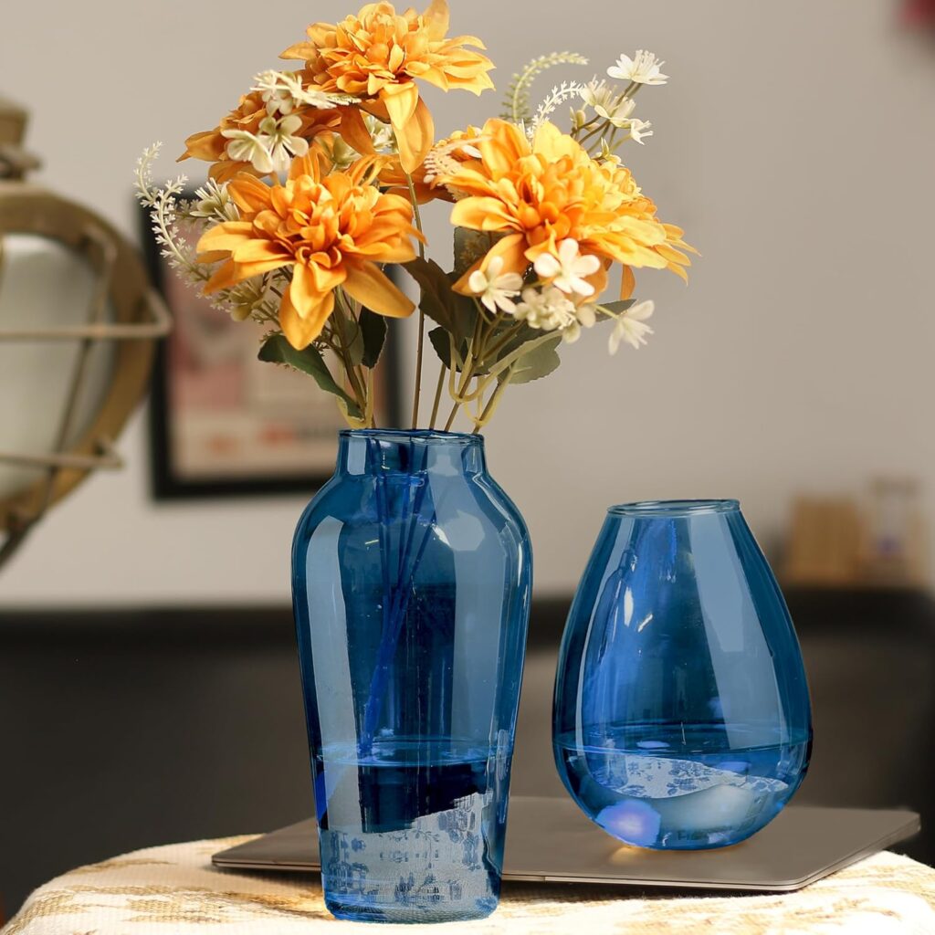 Elegant glass flower holder for living room decoration
