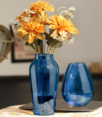 Elegant glass flower holder for living room decoration