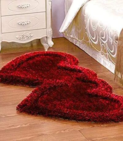 Super soft heart shape floor mat for bedroom decor
