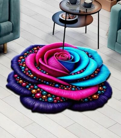 Modern 3D digital printed floor mat for home use