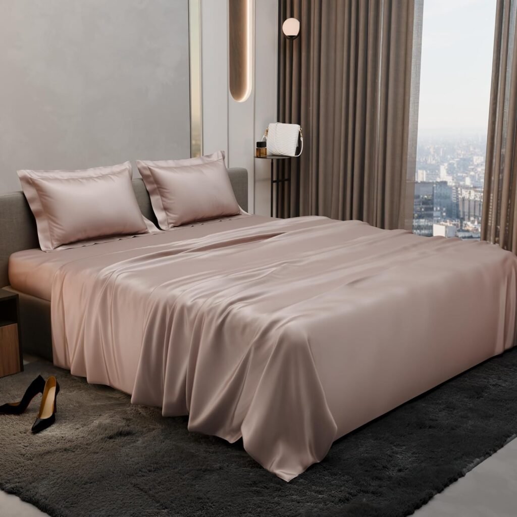 Solid double bedsheet with 2 matching pillow covers