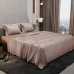 Solid double bedsheet with 2 matching pillow covers