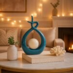 Beautiful Ceramic Spiral Design Statue for modern home decoration