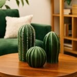 Cactus Glow ceramic showpiece for home décor
