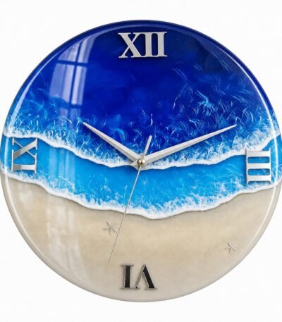 Resin art wall clock for modern home décor