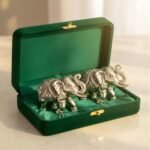 Pure silver plated elephant idol for home décor