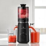 Automatic Fruit Cutting Cold Press Juicer Machine Full Front View