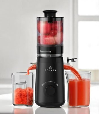 Automatic Fruit Cutting Cold Press Juicer Machine Full Front View
