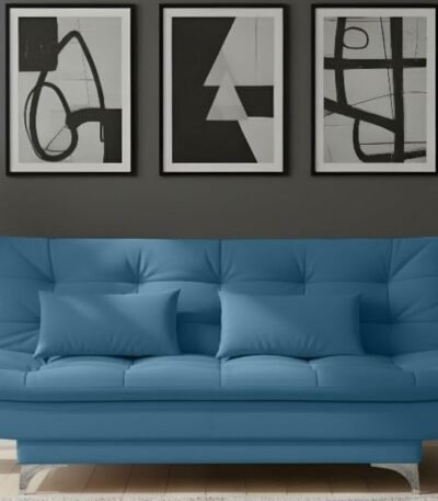 Solid Wood 3 Seater Sofa for Modern Living Room Furniture