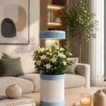 Smart planter with grow light and self-watering system